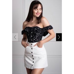 Corset Story Cotton Astronomy Sleeved Top